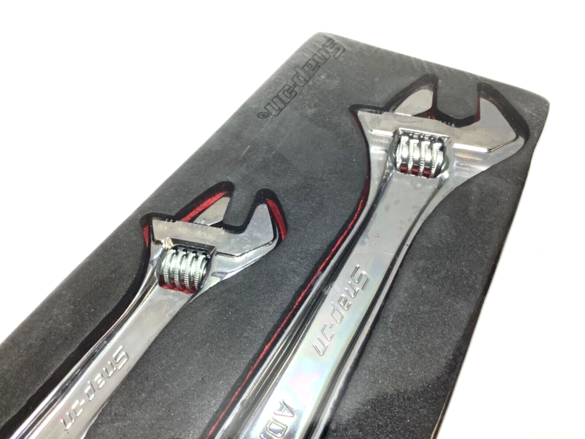 New Snap-on™ AD702K1F 2pc Adjustable Wrench Set Chrome 10” 6” AD10