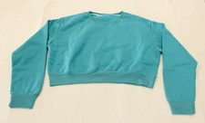 Shein Women's Long Sleeve Solid Crewneck Pullover Sweatshirt EJ2 Blue Medium