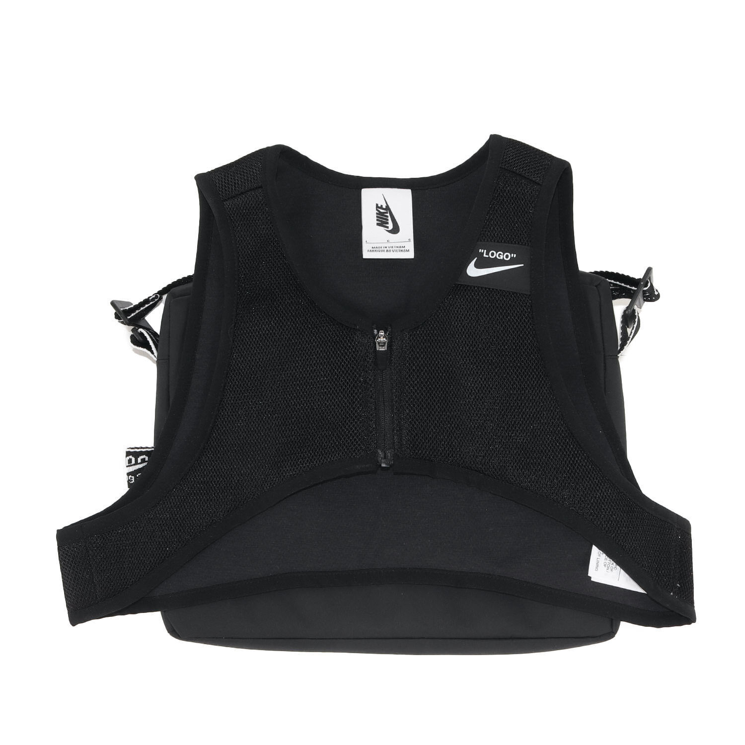 OFF WHITE X NIKE Gilet Nike Off White NRG X Cross Bib nero BV8054 010 con borsa a tracolla donna L