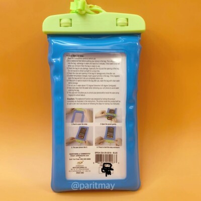 Target Bullseye Waterproof Cell Phone Pouch Dry Bag Cover For Phone Blue  (NEW)