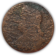 1785-1786 Connecticut Copper Bust Left Penny Cull Coin #23621