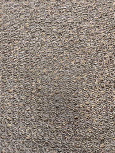 KANCHI DESIGNS "WAX/Dark Stone" Bronze jacquard-Sm hexagonal design-39.5"W x92"L - Picture 2 of 8