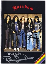 RAINBOW Ronnie James Dio Bob Daisley Black Sabbath Blizzard Ozz Autograph SIGNED