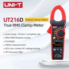 UNIT UT216D TRMS Digital Clamp Meter Pliers OLED NCV VFC Tester Zero Inrush Mode