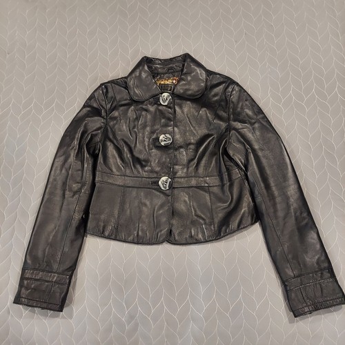 Wilsons Leder Damen SMALL Jacke Cropped Schößchen belüftet VINTAGE Y2K - Bild 8 von 22