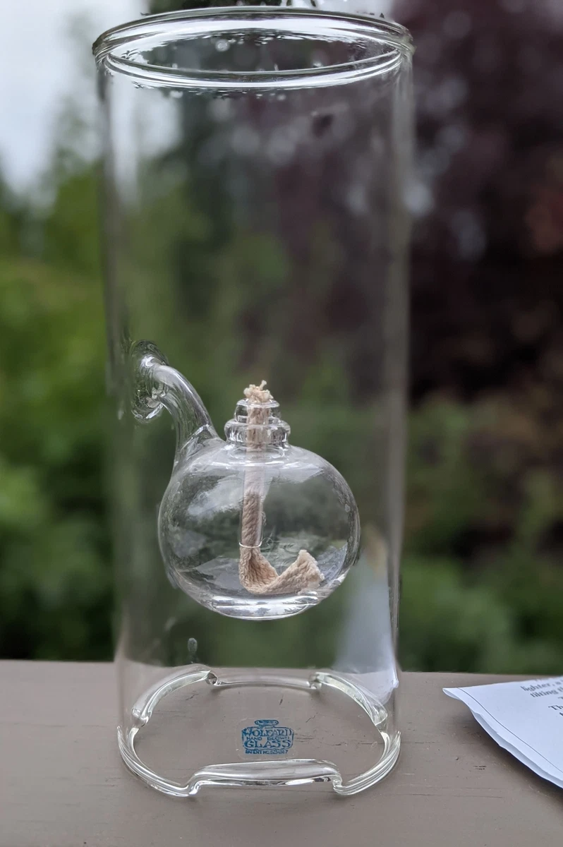 Wolfard 9in Handblown Floating Ball Glass Oil Lamp F S