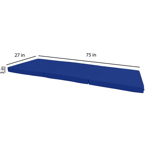 Royal dreifach faltbares Schaumstoffbett, Shikibuton, faltbare Ottomane Matte Sitzen Schlafen 3 x 27 x 75 - Bild 3 von 7