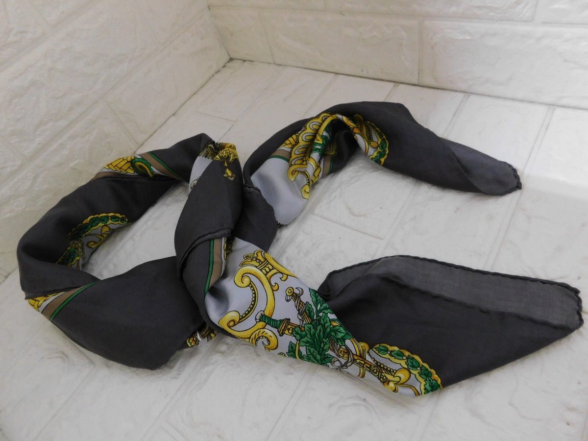 Foulard 100% Pure en Soie Vintage Femme Antoine (075) 82cm x 86cm