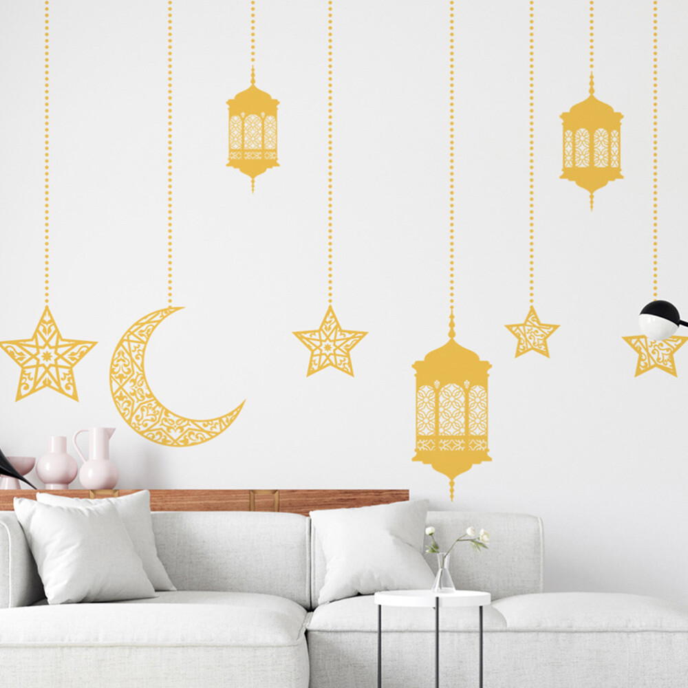 Muslimischer Wandaufkleber PVC Ramadan Kareem-Aufkleber Wandtattoo