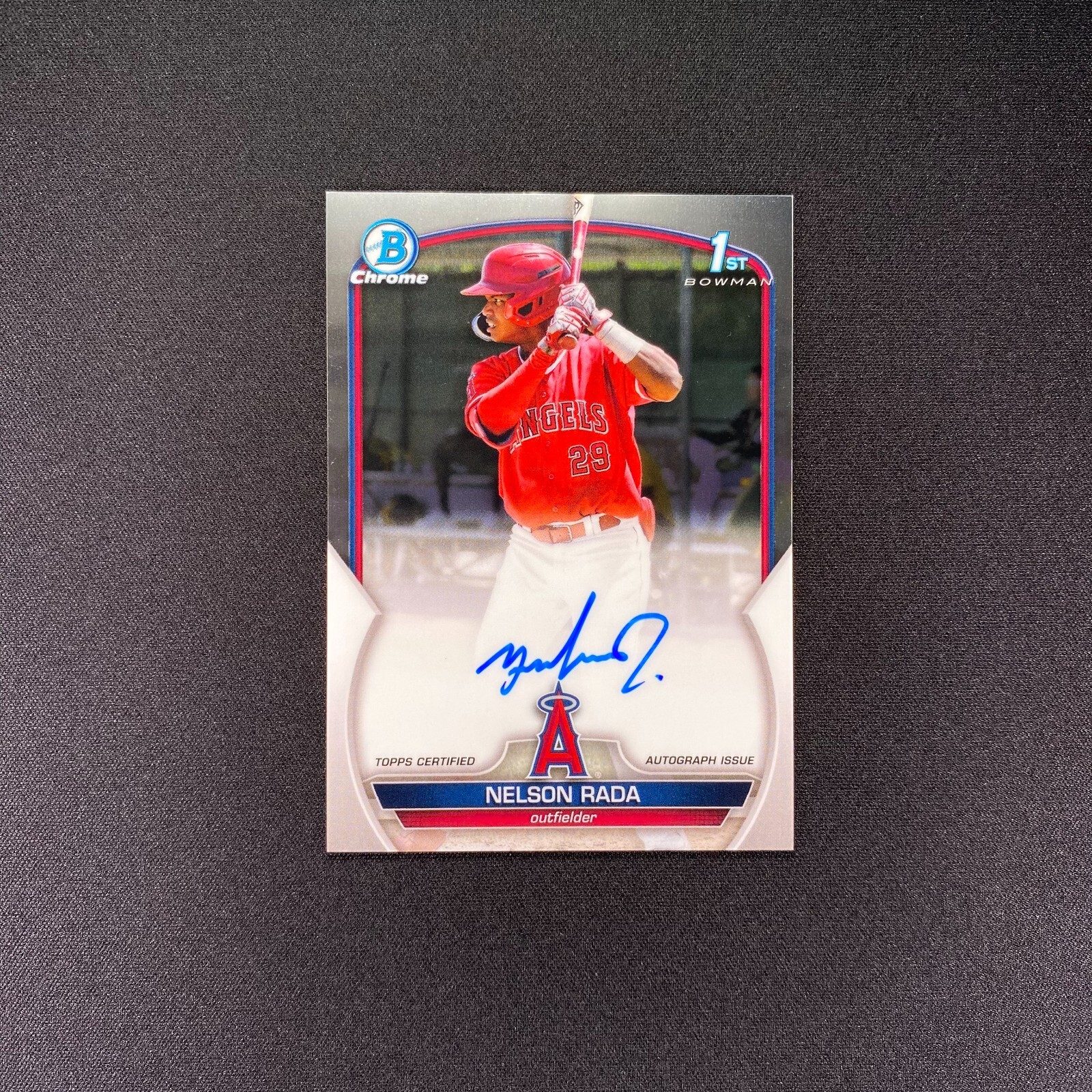 2023 Bowman Nelson Rada 1st Chrome Auto CPA-NR Angels Autograph