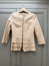 Elisabetta Franchi Leather Cropped Jacket Size 44 (used)