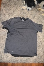 Russell Dri-power 360 Training Fit Gray/Black L Polyester Raglan Sleeve T Shirt