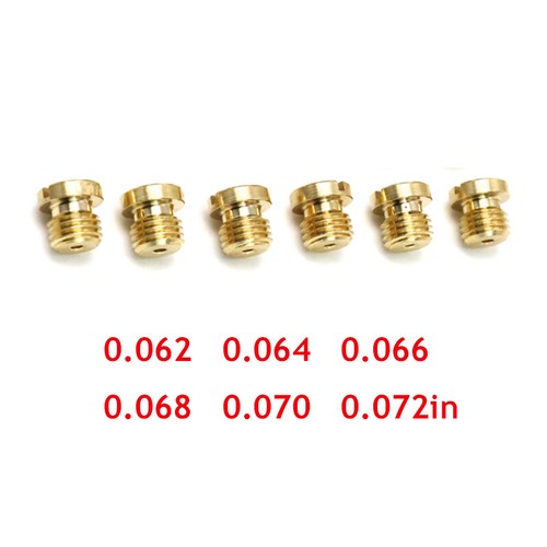 6 piezas OHO Shorty V‐Twin Repuesto S&S B E G Carburador Principal Jet 0.062-0.072 - Imagen 1 de 4