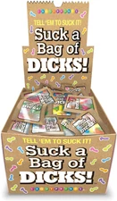 Candy Prints Suck a Bag of Dicks Assorted Flavors 100 Bags per Counter Display