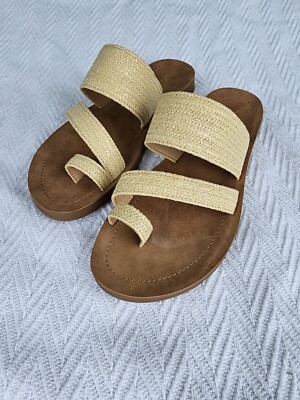 Xappeal Chantel Slide Sandals Womens Size 8 Brown Low  Heel Slip On
