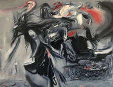 Large Hand-Painted Abstract Oil Painting Modern Wall Art