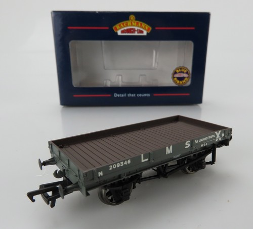 Spur O Bachmann 37-475 1 Bohlencontainerwagen LMS grau 209346 (NEM Kupplungen) | Condition: Used