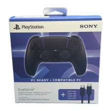 PlayStation DualSense Wireless Controller – Midnight Black + USB Cable for PC