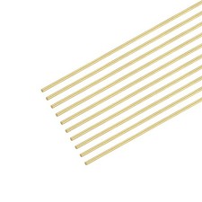 0.6mm x 400mm,Brass Round Wire,Assorted Half Hard Wire for Jewelry Making,10Pcs