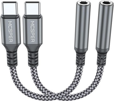 USB C to 35mm Female Adapter Aux Audio Dongle
