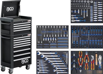 BGS 4088 Werkstattwagen Profi Standard Maxi  12 Schubladen mit 263 Werkzeugen