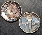 Norfed 2005 $20 Liberty 1oz .999 Fine Silver Round (rainbow toning)