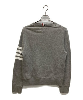 Thom Browne Classic Loopback 4-Bar Sweatshirt Size: L Gray