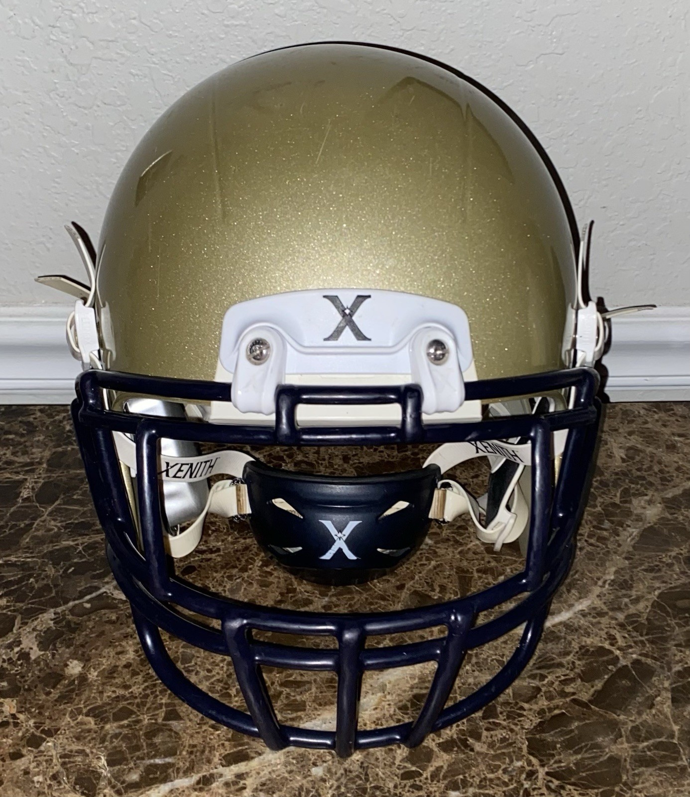 Zenith Adult Medium Football Helmet Gold Recertifed 2019 Meets NOCSAE Standard