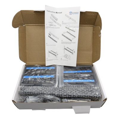 Everest Media Solutions 24 Port UTP Blank Patch Panel 19 Inch 1U Foldable Rack