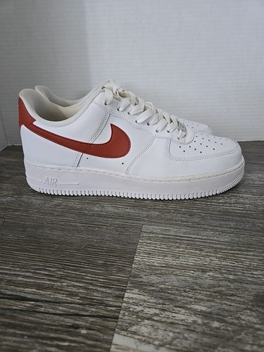 Nike Air Force 1 Low White w/ Dragon Red No Box Sz 11