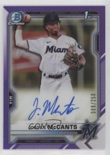 2021 Bowman Draft Chrome Pick Purple Refractor 9/250 Jordan McCants Auto 06qf