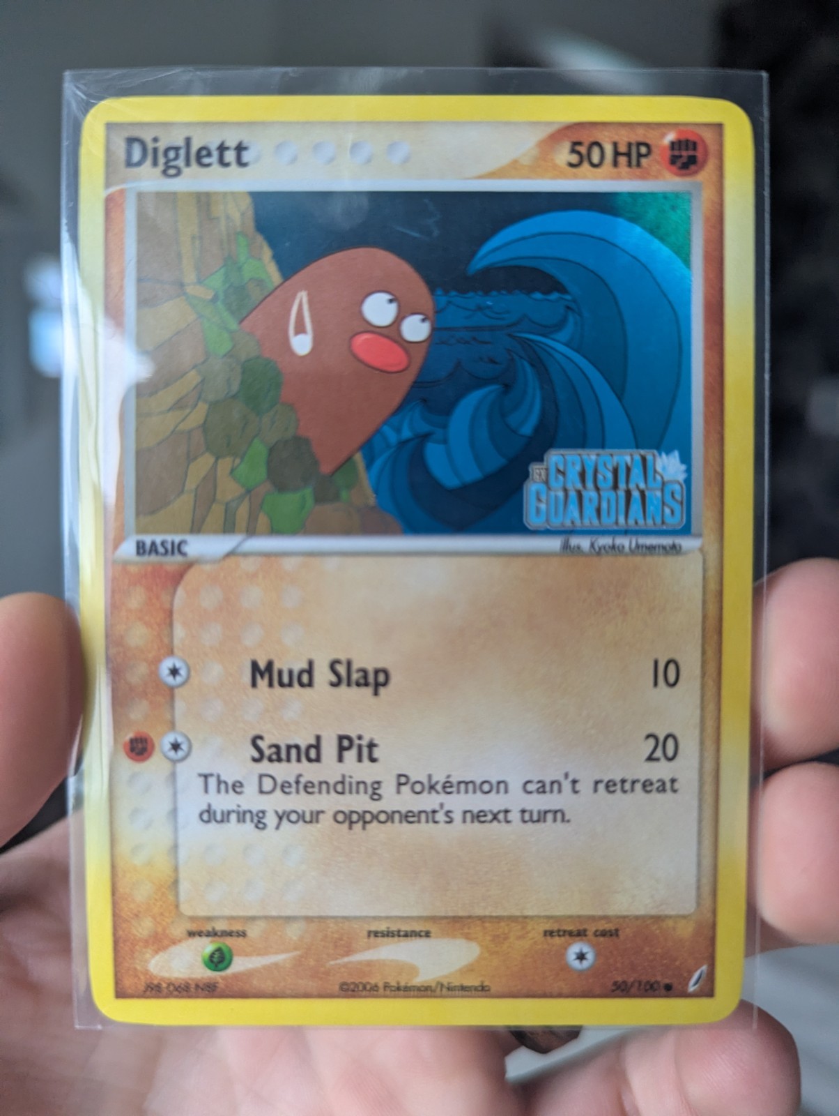 Diglett Reverse Holo Pokémon Card 50/10 Crystal Guardians NM Near Mint