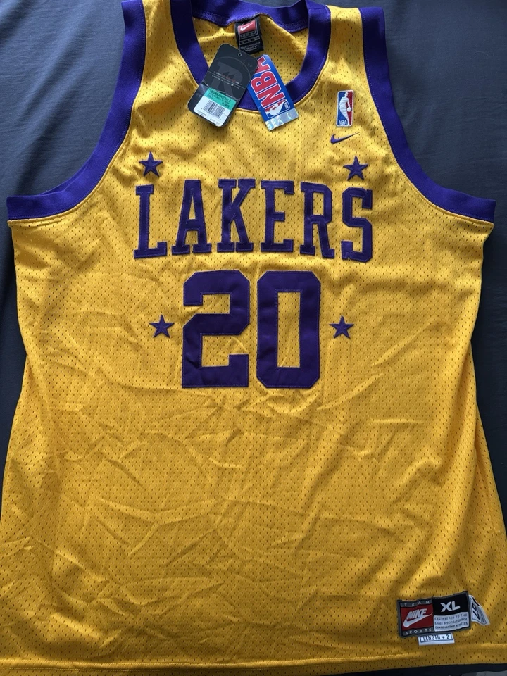 Camiseta Nike Rewind Edition nueva con etiquetas XL Gary Payton cosida de Los Angeles Lakers Foto 3 de 4