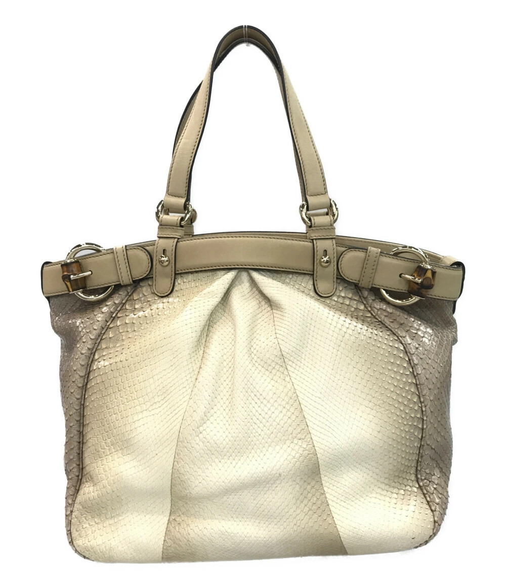 Gucci Bamboo Python Handbag - image 1