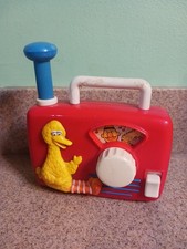 Vintage Big Bird Wind Up Radio Music Toy ILLCO Jim Henson Sesame Street WORKS