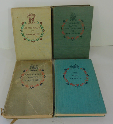 Vtg Lot of 4 Landmark Books Paul Revere The Pony Express The Pirate Lafitte