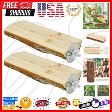 Parrot Cage Perch, Wooden Platform for Birds 2 Packs