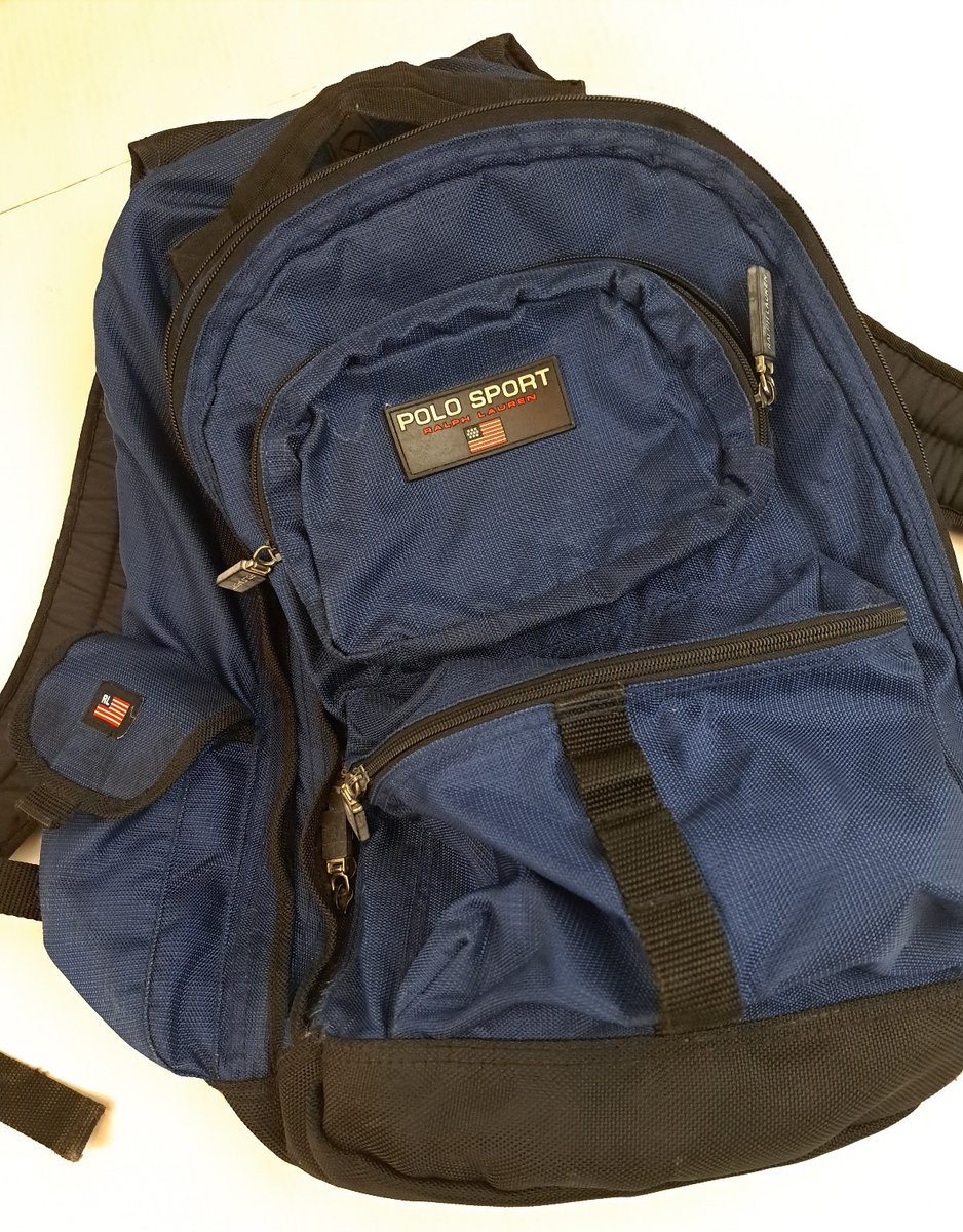 Vintage Polo Sport Ralph Lauren Backpack American Flag 16x12 | eBay