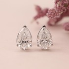 4CT Pear Lab Grown Diamond For Wedding & Party Wear Earrings 14k White Gold #358 — photo 8