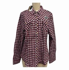 Ladies Plaid Western Shirt Embroidered Fleur ...