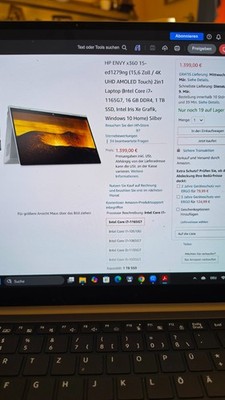 HP Envy x 360 ed1279ng 15,6 zoll 4K UHD AMOLED Touch 2 in 1 Laptop 1T SSD 16GB