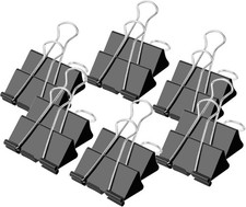 Medium Binder Clips 1.25 inch Length, 40 Pcs Medium Paper Clips for Office