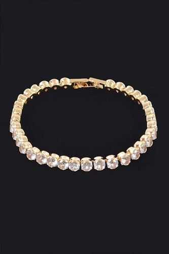 Cubic Zirconia Tennis Bracelet Lead and Nickel Compliant