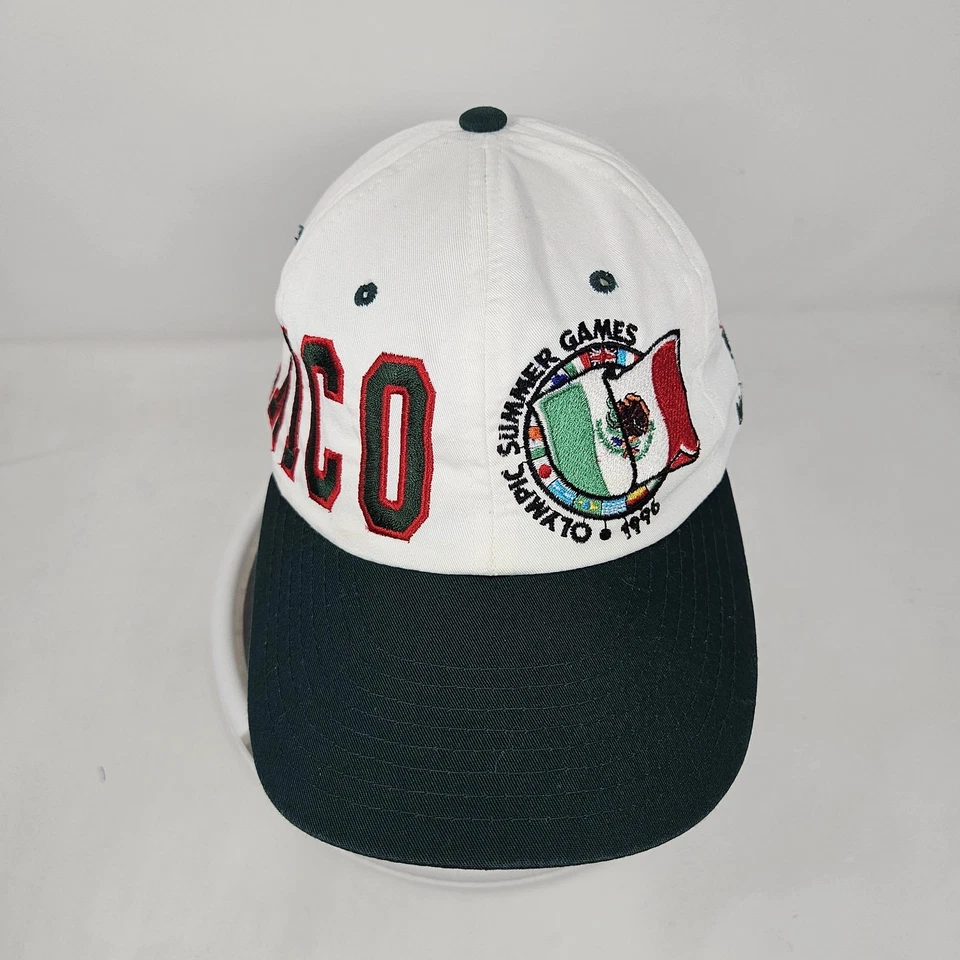 Gorra de Colección México Snap Back Para Hombre Blanca Verde Juegos Olímpicos Atlanta 1996 Starter Foto 2 de 4