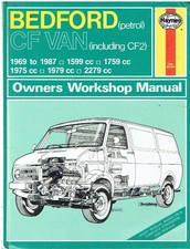 BEDFORD CF CF2 1.6 1.8 2.3 PETROL VAN 1969-87 OWNER WORKSHOP MANUAL *VGC H.BACK*