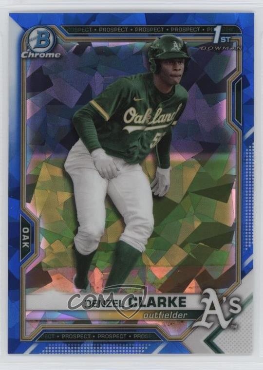 2021 Bowman Chrome Draft Sapphire Edition Denzel Clarke #BDC-128 10a4