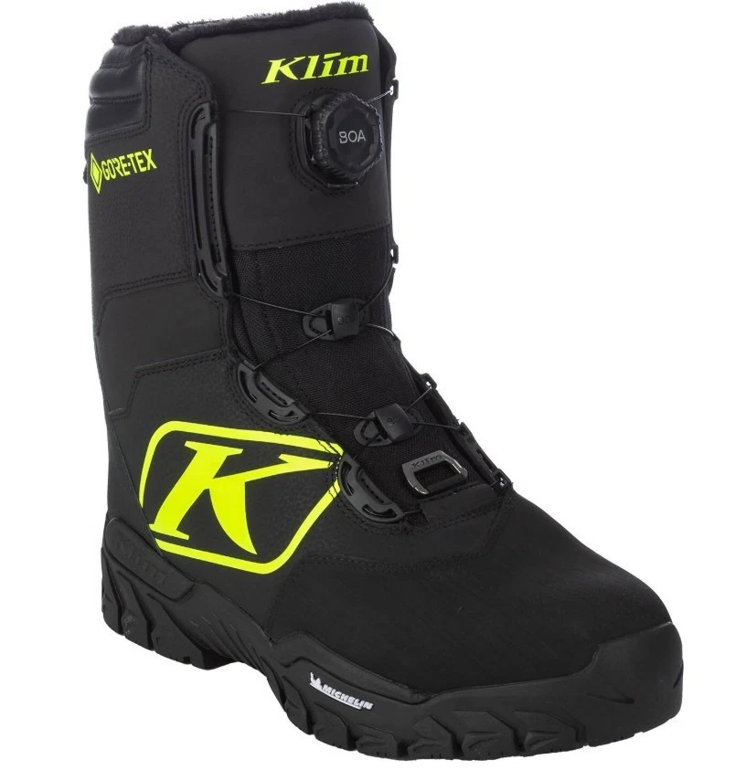 Men's Klim Hi Vis Force GTX BOA Snowmobile Boots 10 11 12 13 3452-000-XXX-004 - Image 2 of 4