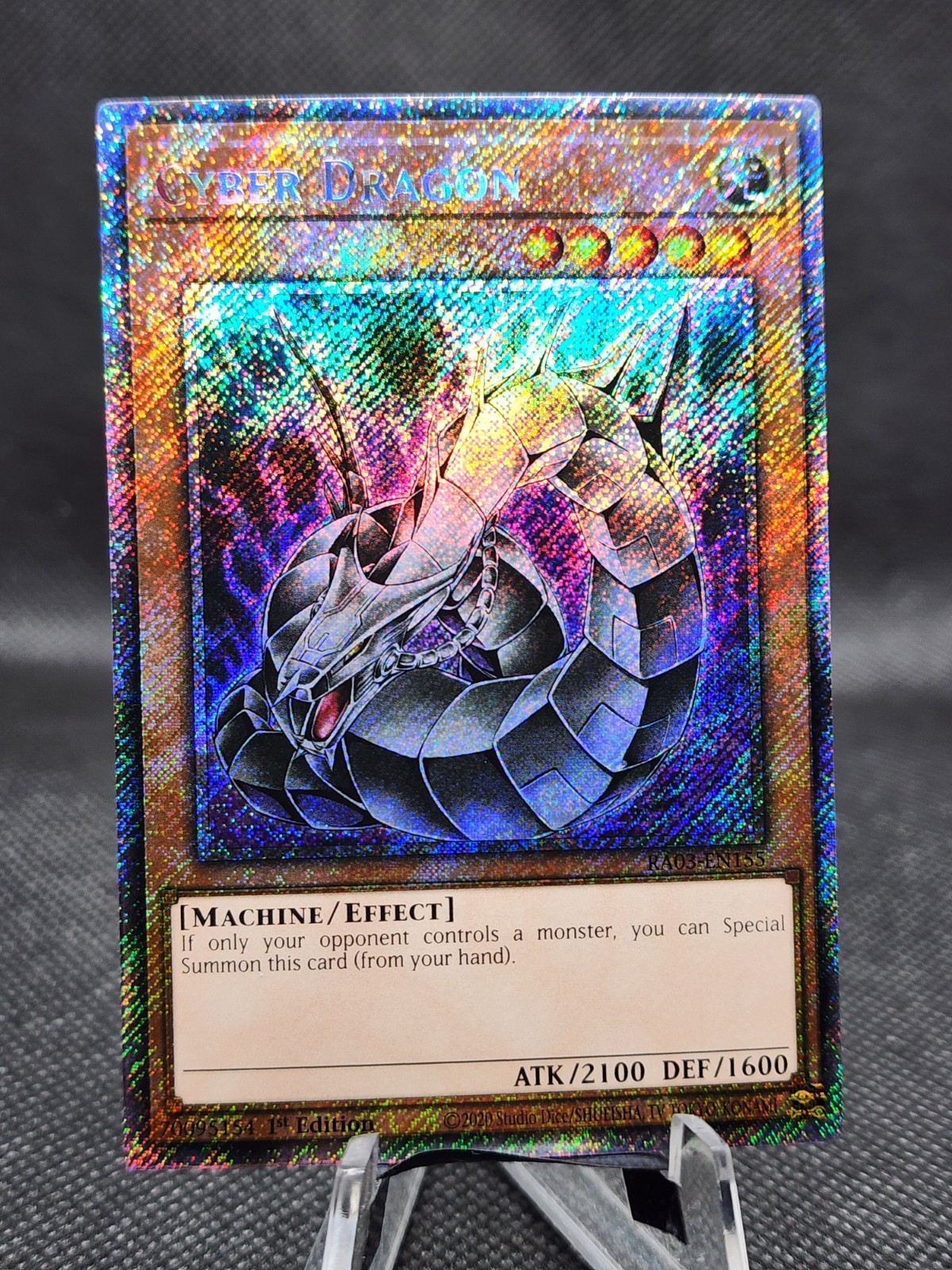 Cyber Dragon RA03-EN155 Platinum Secret Rare YuGiOh Card