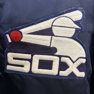 Vintage 80 s Chicago White Sox Felco Satin Stadium Bomber Jacket Large Baseball