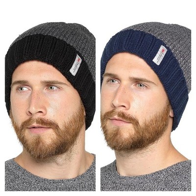 A2Z Herren Hut Kabel Gestrickt Fleece Mütze 3M Thinsulate Isolierung Thermo Hüte